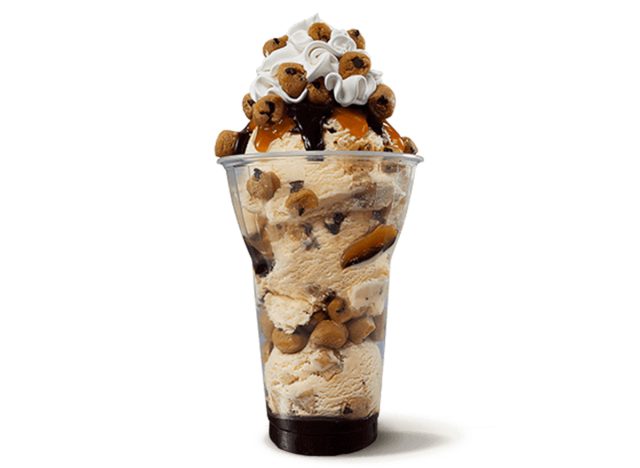 Baskin Robbins Chocolate Chip Cookie Dough Layered Sundae 