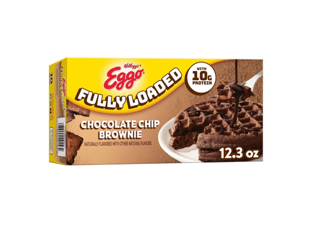 eggo fully loaded chocolate chip waffles box