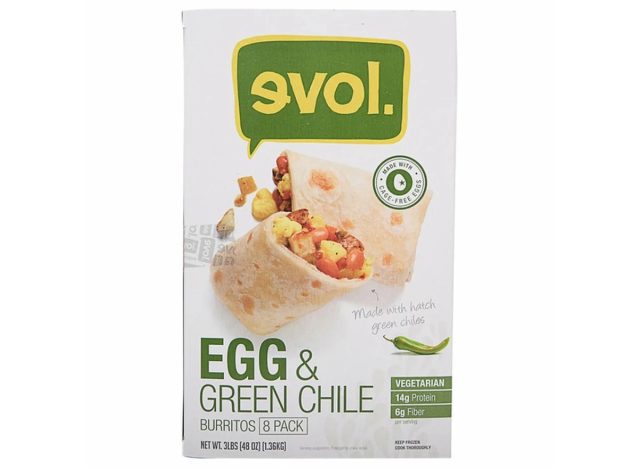 evol egg & green chile burritos