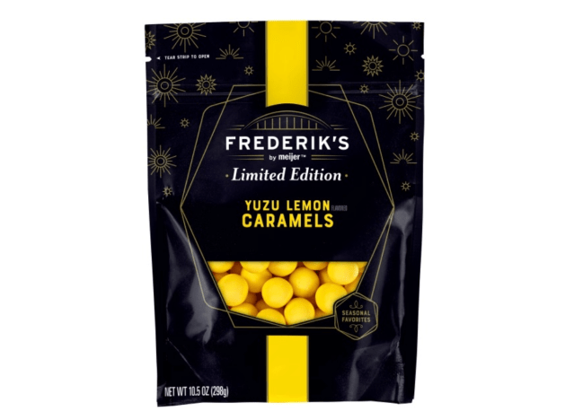 a bag of frederiks yuzu lemon caramels