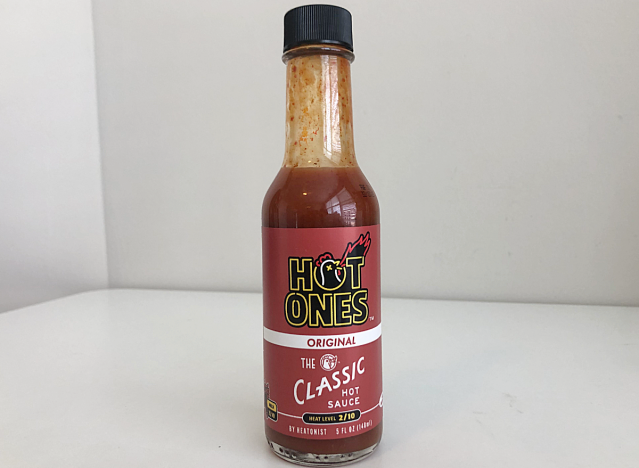 a bottle of hot ones sauce 