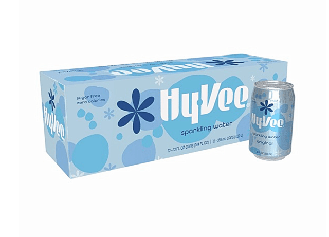 cans of hyvee sparkling water