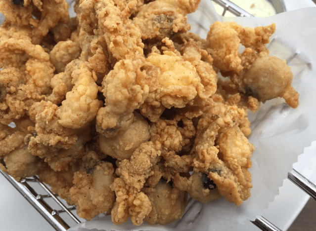 fried whole clams at legal sea foods