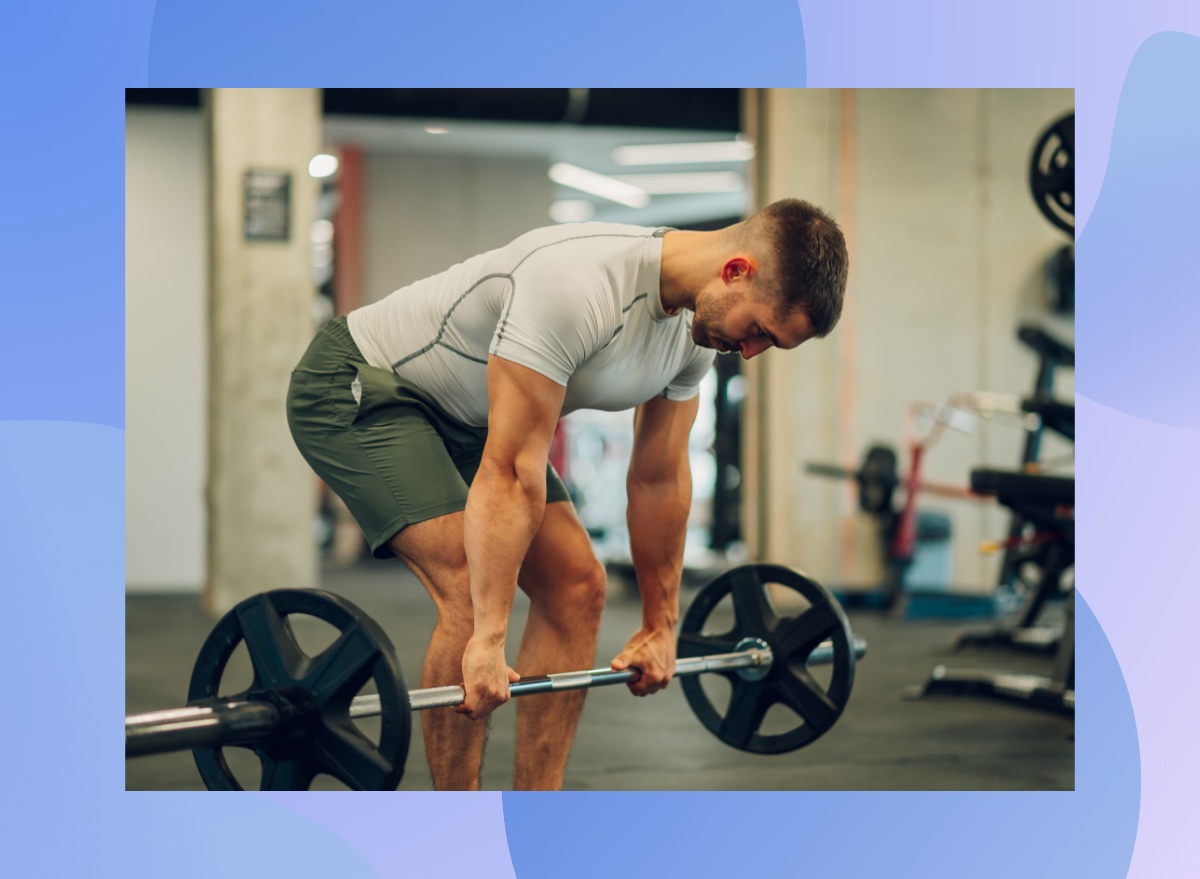 man doing barbell deadlift