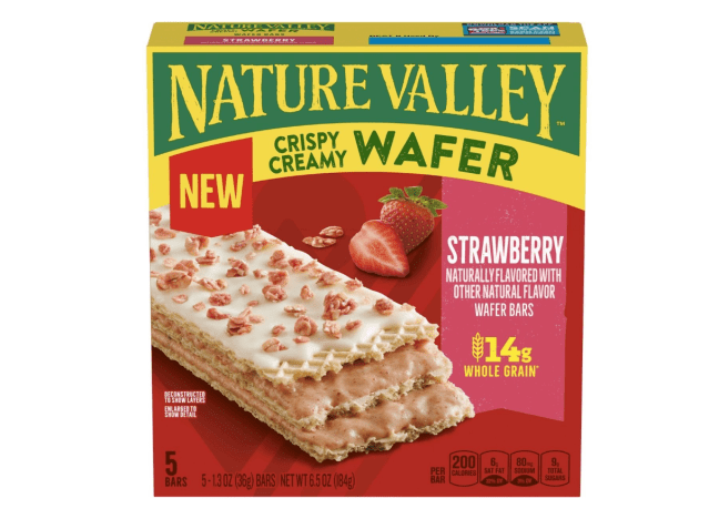 nature valley strawberry wafer bar box