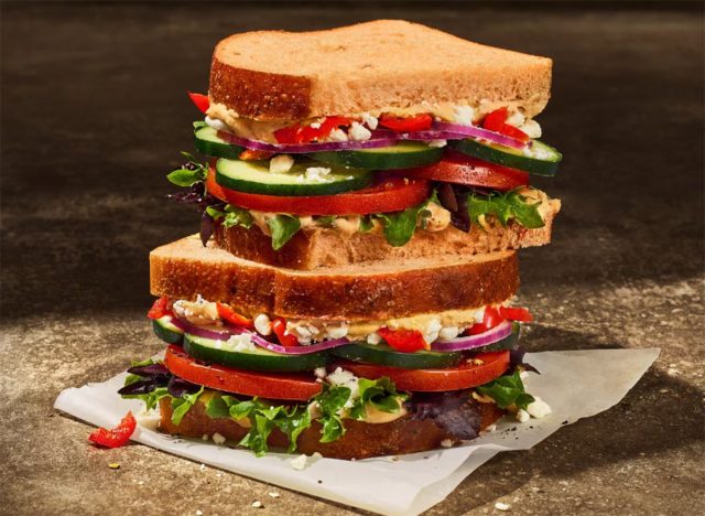 panera-mediterranean-veggie-sandwich 10 Best Fast-Food Meals To Eat After a Workout