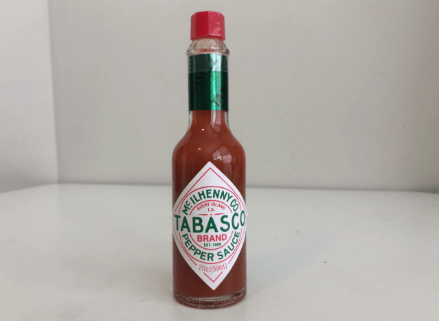 a bottle of tabasco sauce 