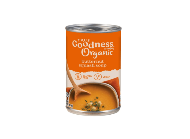 a can of true goodness butternut squash soup