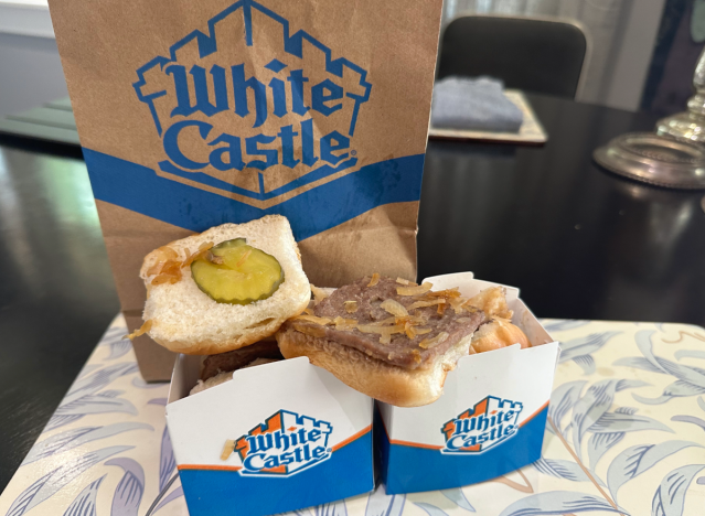 white castle sliders and fries 