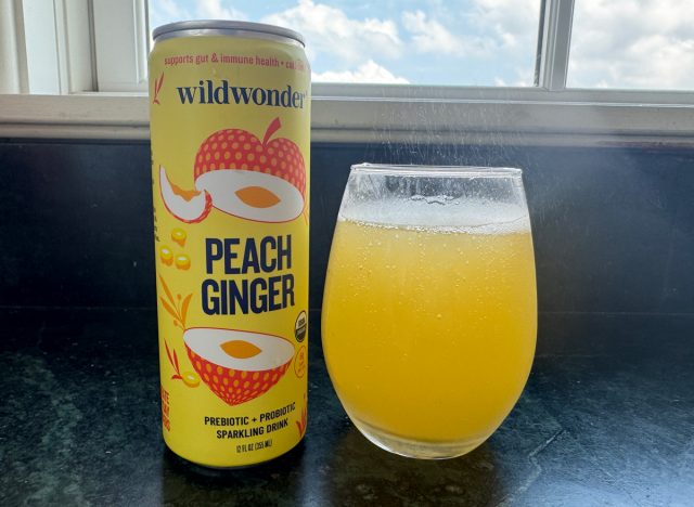 wildwonder peach ginger prebiotic probiotic sparkling drink taste test