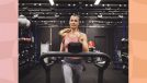 fit, focused woman running on treadmill at the gym