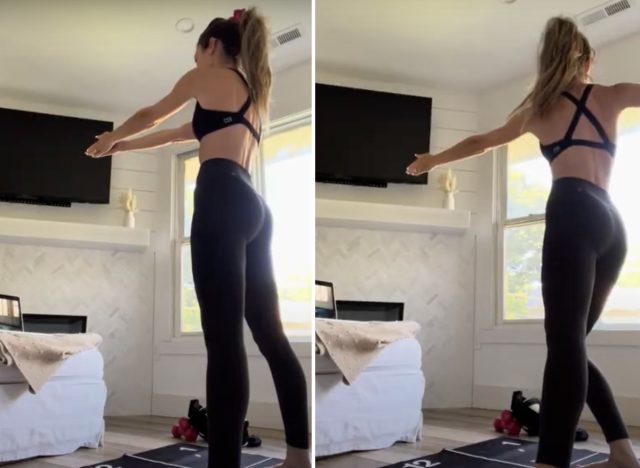 Jennifer Aniston workout split image