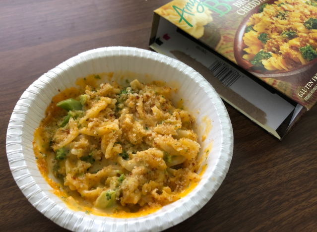 amy's broccoli cheddar bake in a bowl 