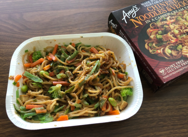 amy's chinese noodles in a tray 