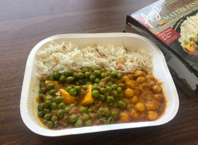 an indian dish from amy's frozen meals