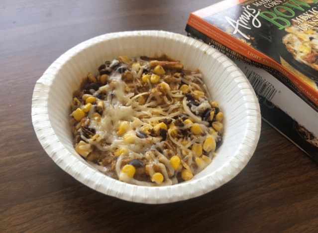 amy's mexican casserole in a bowl