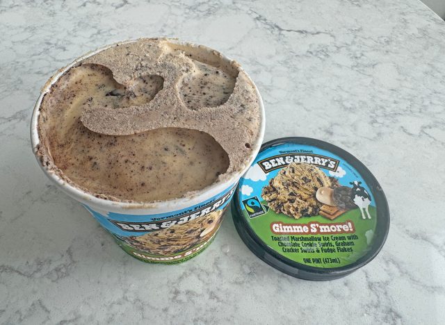 A pint of Ben & Jerry's Gimme S'more ice cream