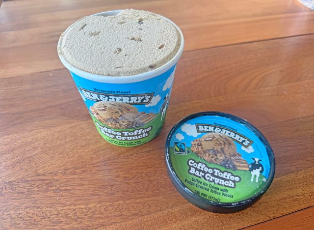 A pint of Ben & Jerry's Coffee Toffee Bar Crunch ice cream