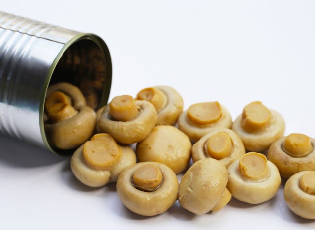 Canned champignon mushrooms whole