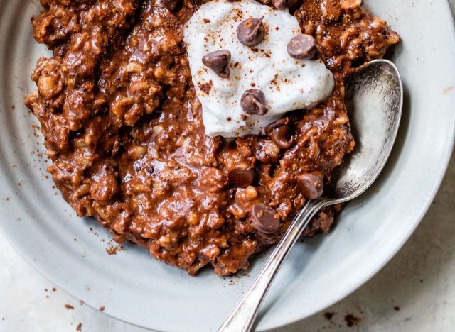 bowl of Chocolate oatmeal