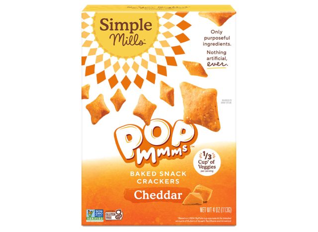 Simple Mills Pop Mmms Cheddar Baked Snack Crackers