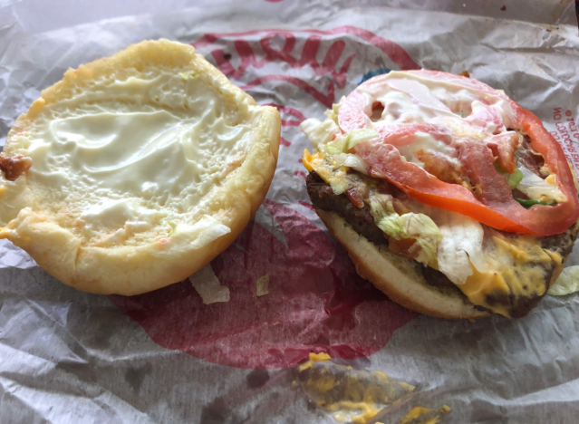 wendy's jr bacon cheeseburger