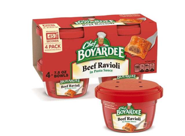 chef boyardee four pack beef ravioli