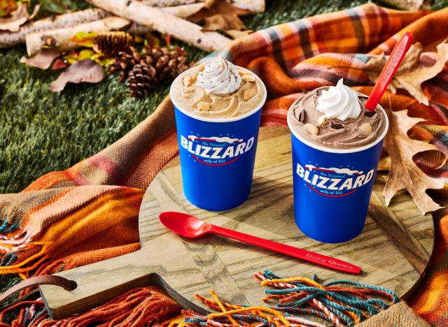 dairy queen pumpkin pie and french silk pie blizzards