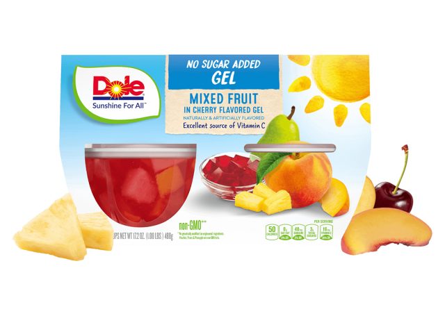 Dole Gel Fruit Bowls No Sugar Added