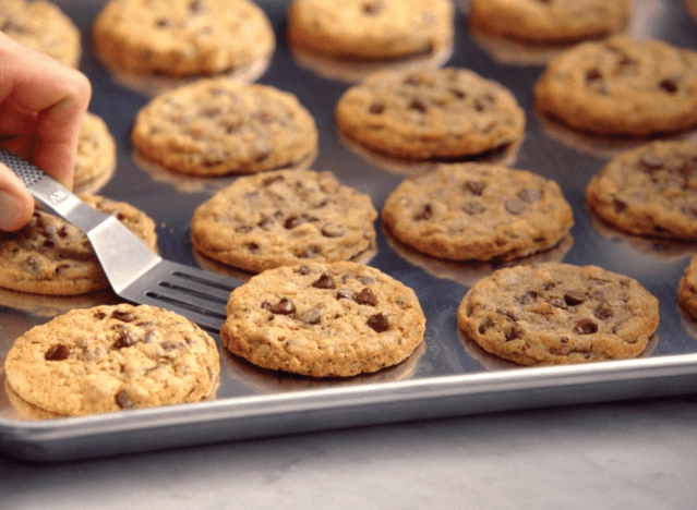 a tray of chocolate chip cookies from doubletree by hilton