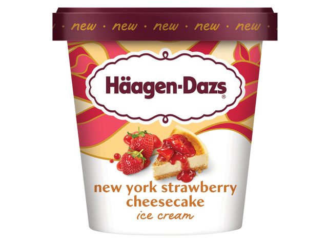 A pint of Häagen-Dazs New York Strawberry Cheesecake