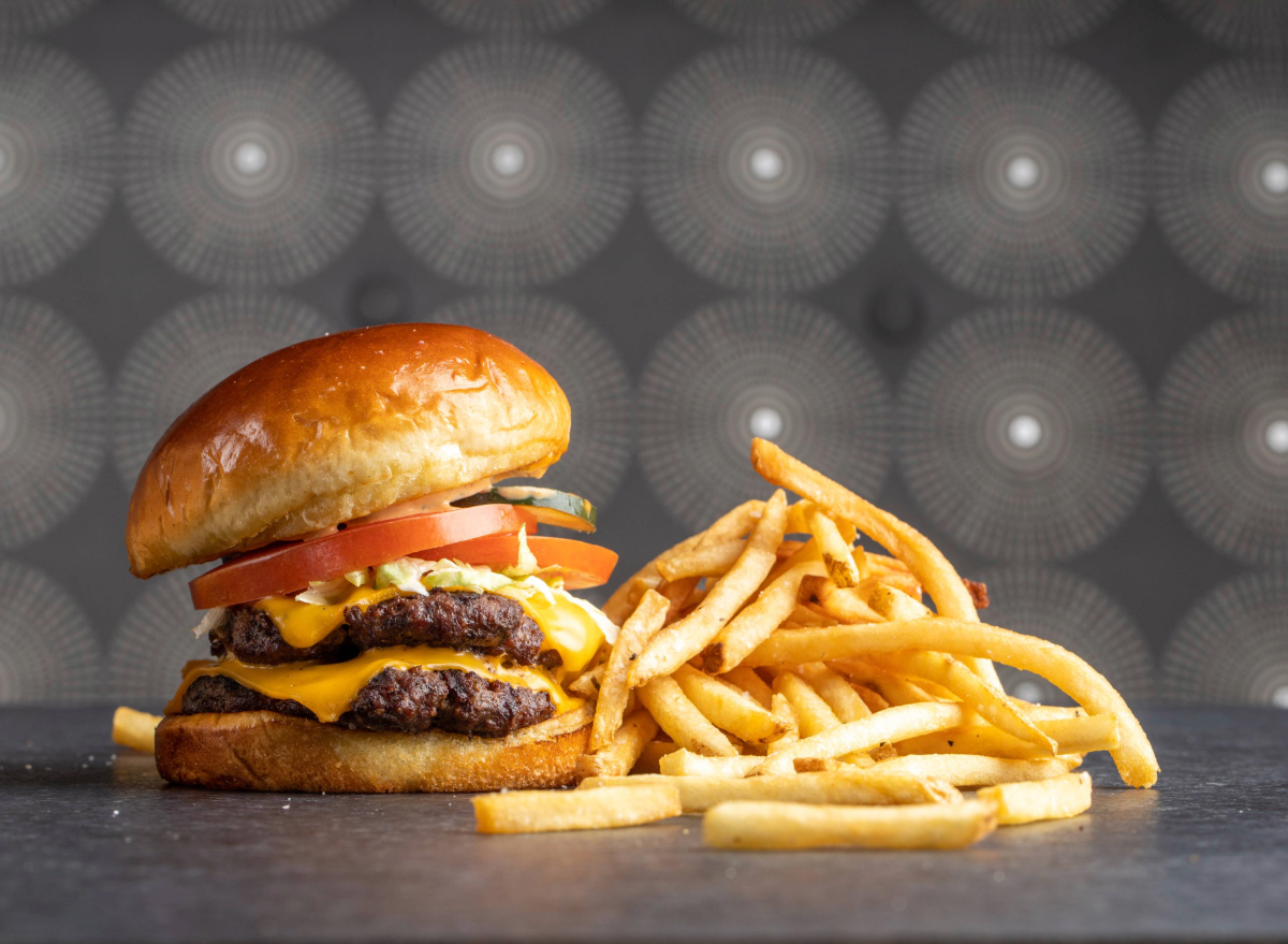 kona grill's cheeseburger and fries