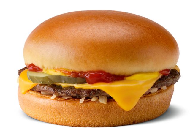 McDonald's cheeseburger