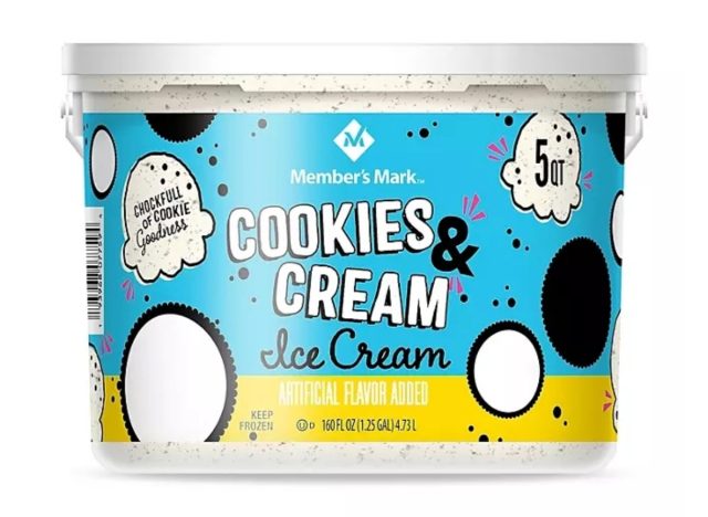 member's mark cookies & cream ice cream