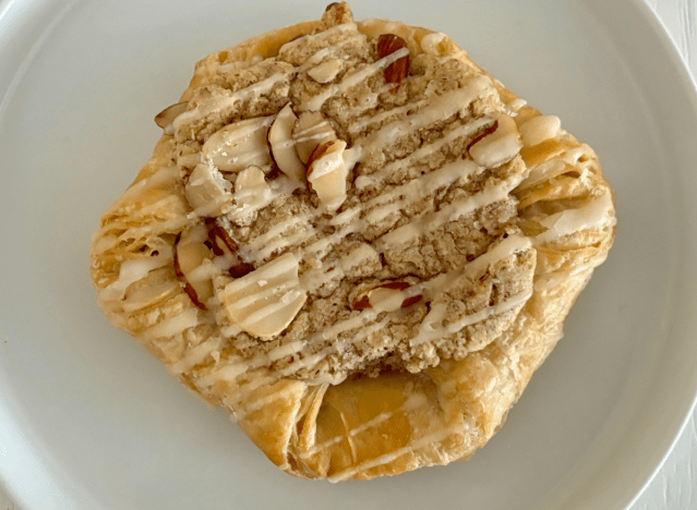 panera almond pastry on a plate 