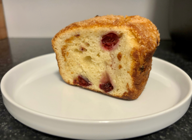 panera cranberry bread on a plate 