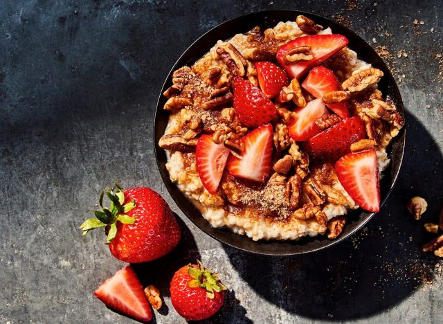 Panera Bread Steel Cut Oatmeal with Strawberries & Pecans