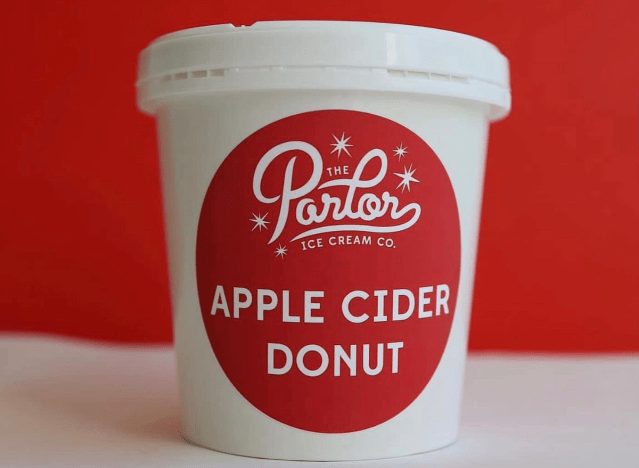 the parlor ice cream co apple cider donut