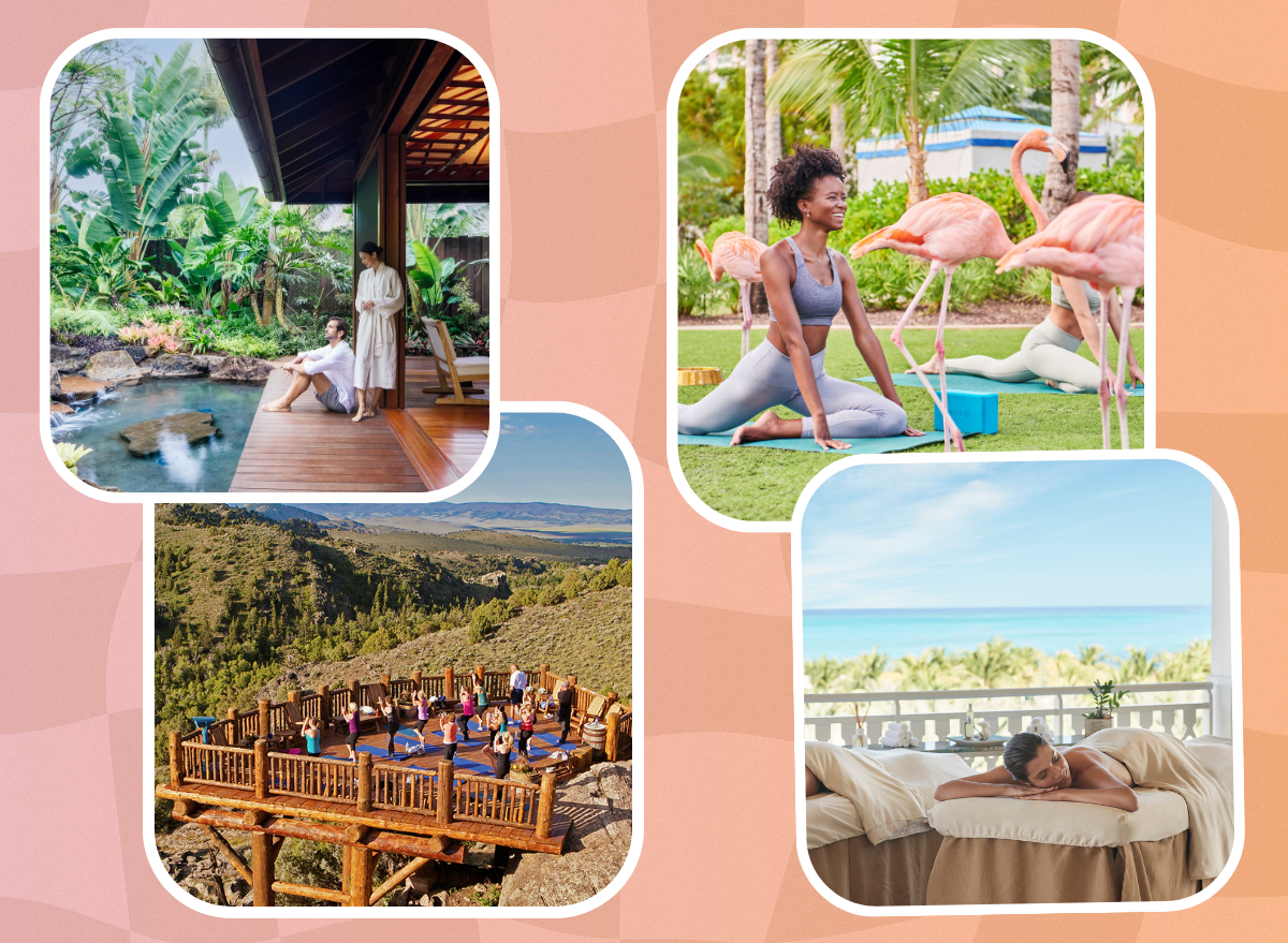 wellness retreats collage