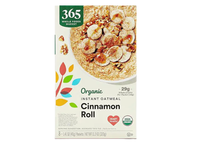 a box of 365 cinnamon roll oatmeal