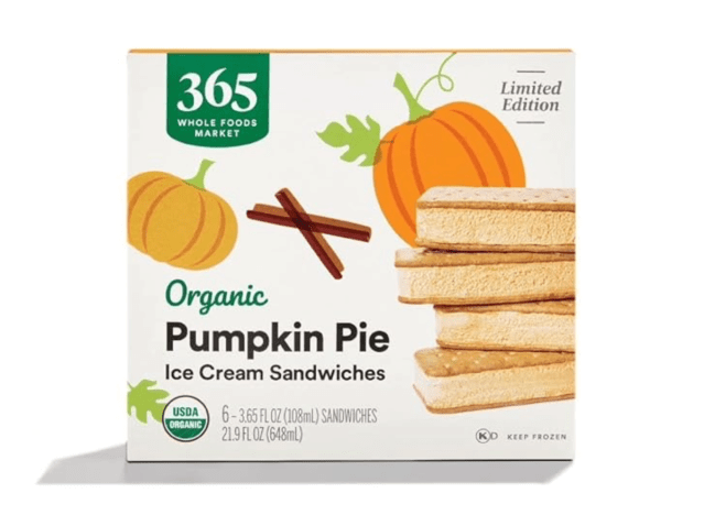 a box of pumpkin ice cream sandwiches