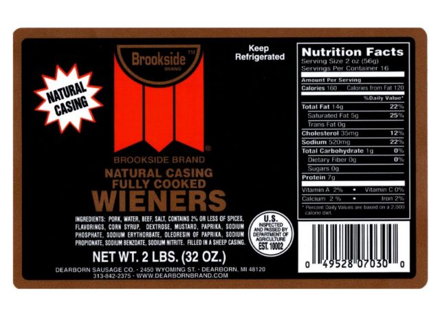 Brookside Natural Casing Fully Cooked Wieners