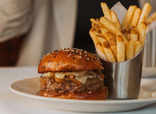 Wagyu buger at the Capital Grille