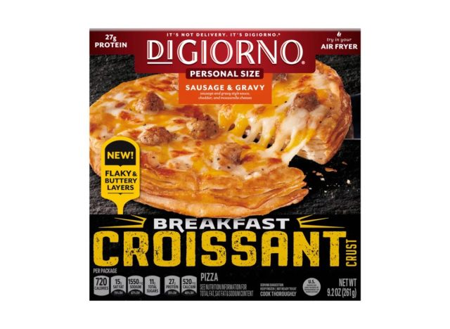 box of DiGiorno Personal Size Breakfast Croissant Pizza