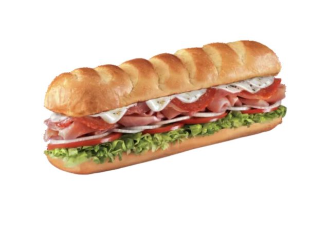 Firehouse large Italian sub on a white background