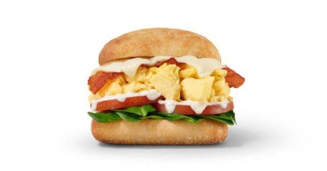 Subway Bacon + Egg Breakfast Sandwich