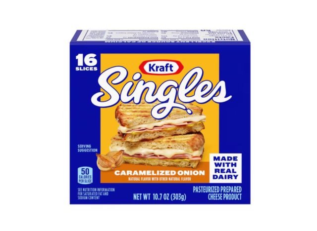 Kraft Singles Cheese Caramelized Onion Flavor