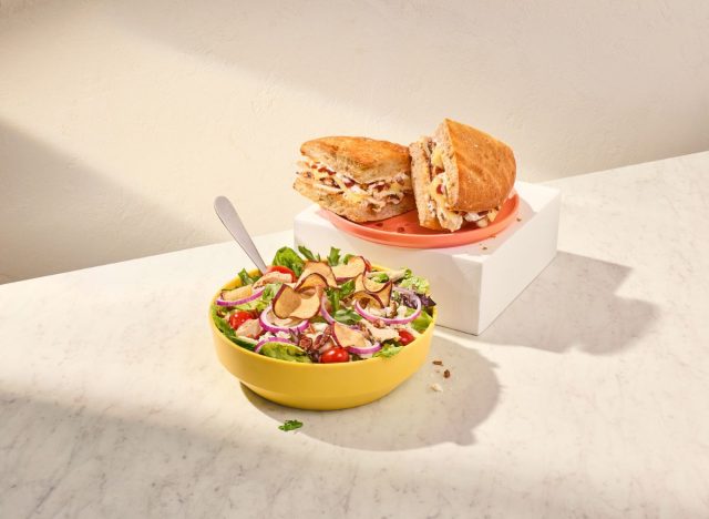 Panera's Chicken Bacon Rancher Sandwich and Fuji Apple Chicken Salad