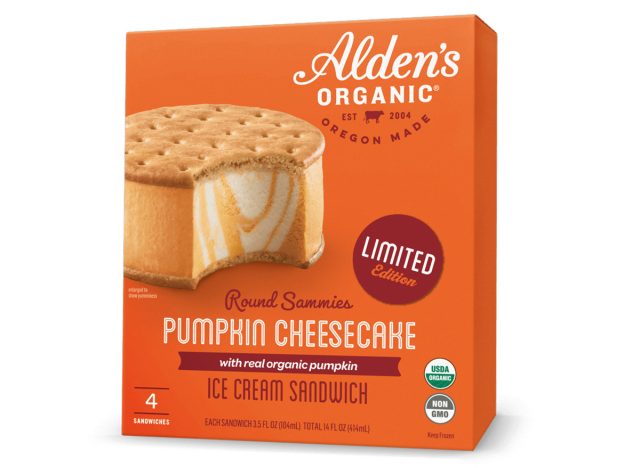 Alden's Organic Pumpkin Cheesecake Ice Cream Sandwiches