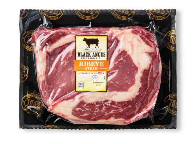 aldi's black angus ribeye steak